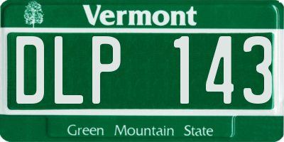 VT license plate DLP143