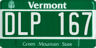 VT license plate DLP167