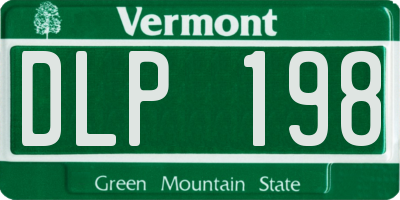 VT license plate DLP198