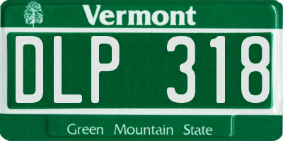 VT license plate DLP318