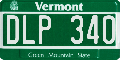 VT license plate DLP340