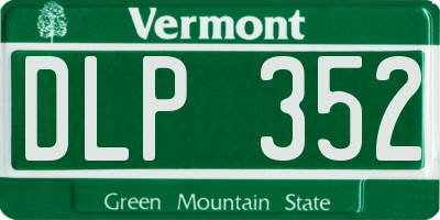 VT license plate DLP352