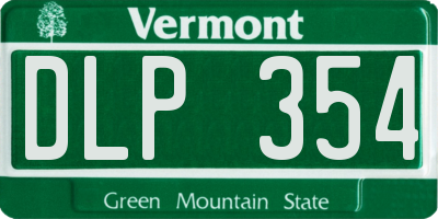 VT license plate DLP354