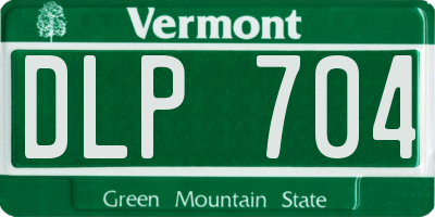 VT license plate DLP704