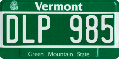VT license plate DLP985
