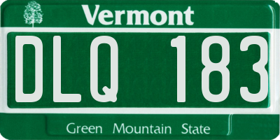 VT license plate DLQ183