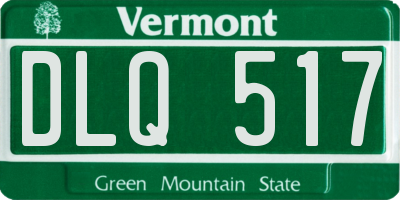 VT license plate DLQ517