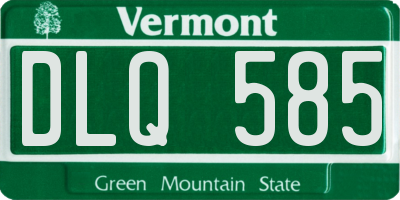 VT license plate DLQ585
