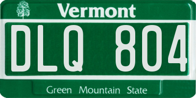 VT license plate DLQ804