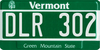 VT license plate DLR302