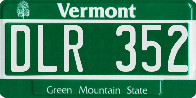 VT license plate DLR352