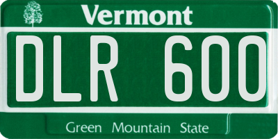 VT license plate DLR600