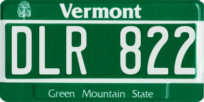VT license plate DLR822