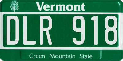 VT license plate DLR918