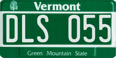 VT license plate DLS055