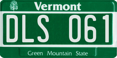 VT license plate DLS061