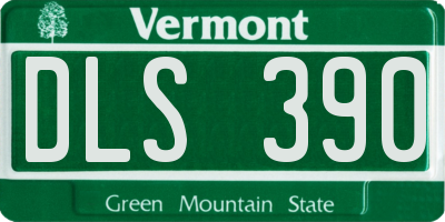 VT license plate DLS390