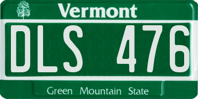 VT license plate DLS476