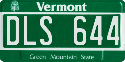 VT license plate DLS644