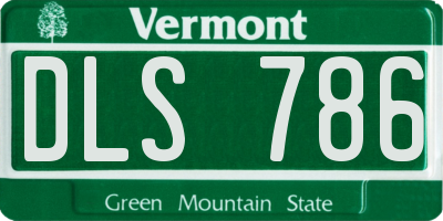 VT license plate DLS786