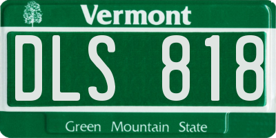 VT license plate DLS818