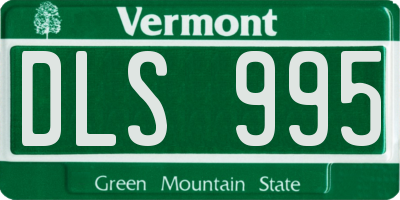 VT license plate DLS995