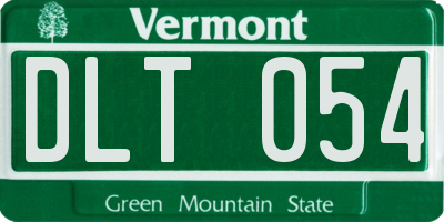 VT license plate DLT054