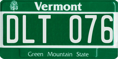 VT license plate DLT076