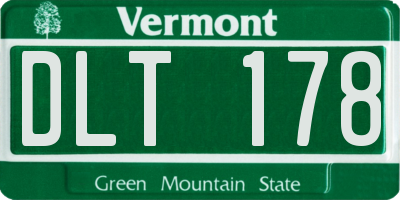 VT license plate DLT178