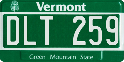 VT license plate DLT259