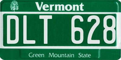 VT license plate DLT628