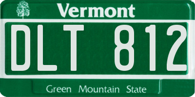 VT license plate DLT812
