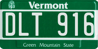 VT license plate DLT916