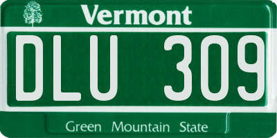 VT license plate DLU309