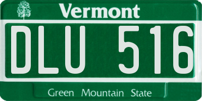 VT license plate DLU516