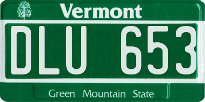 VT license plate DLU653