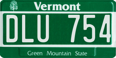 VT license plate DLU754