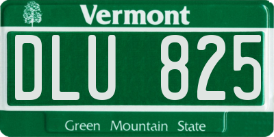 VT license plate DLU825