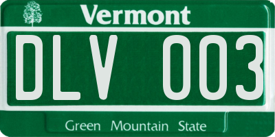 VT license plate DLV003