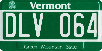 VT license plate DLV064
