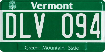 VT license plate DLV094