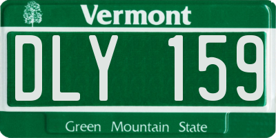 VT license plate DLY159