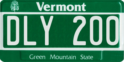 VT license plate DLY200
