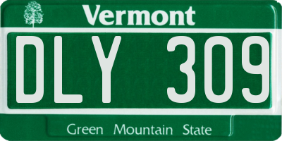 VT license plate DLY309