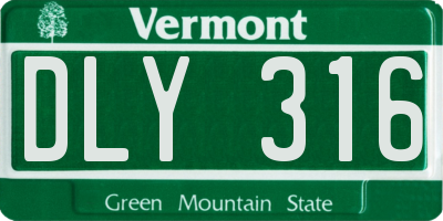 VT license plate DLY316