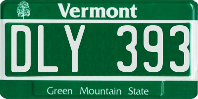 VT license plate DLY393