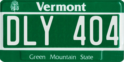 VT license plate DLY404