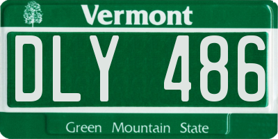 VT license plate DLY486