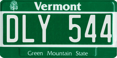 VT license plate DLY544