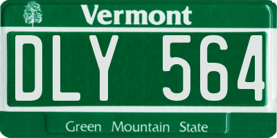 VT license plate DLY564